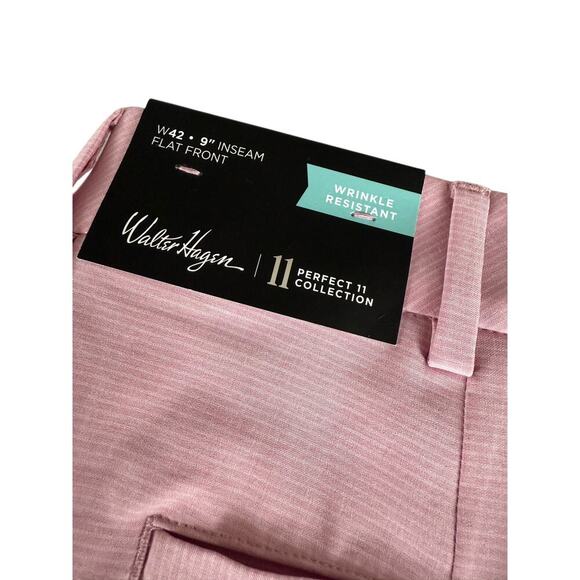 Walter Hagen Men's Rose Water 9" Performance 11 Micro Lines Golf Shorts Size 42 - Picture 6 of 9